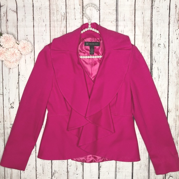 INC Pink Ruffle Blazer • Size Small - Picture 1 of 6